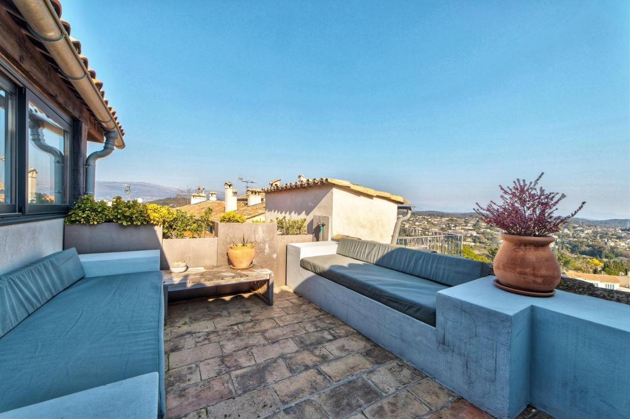 Townhouse Mougins In The Old Village, Fantastic View, Sea And Mountains Экстерьер фото