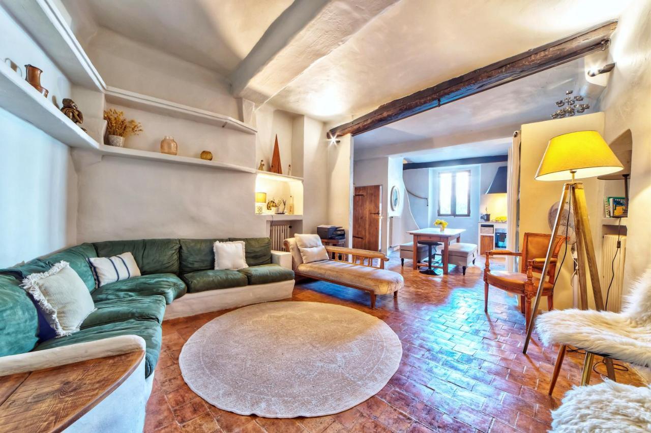Townhouse Mougins In The Old Village, Fantastic View, Sea And Mountains Экстерьер фото