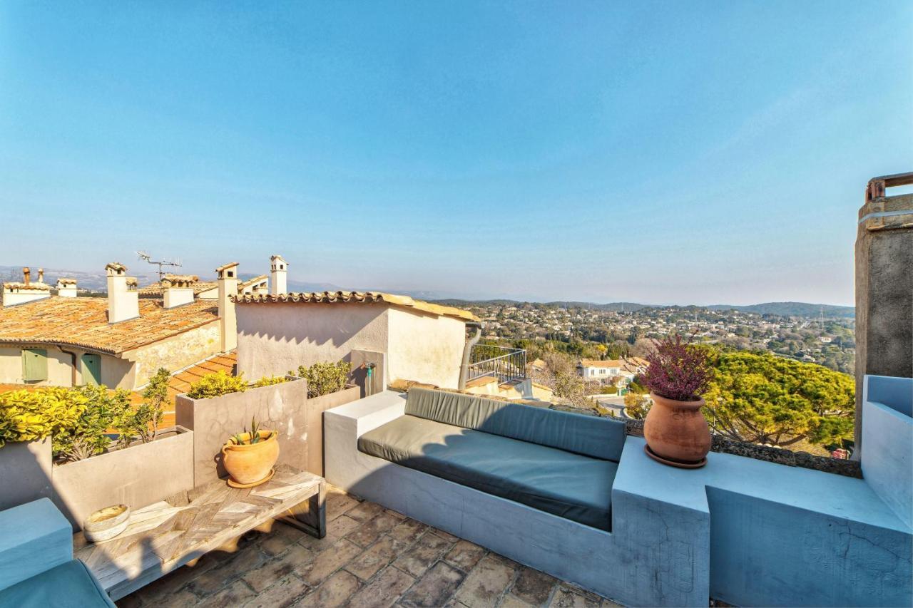 Townhouse Mougins In The Old Village, Fantastic View, Sea And Mountains Экстерьер фото