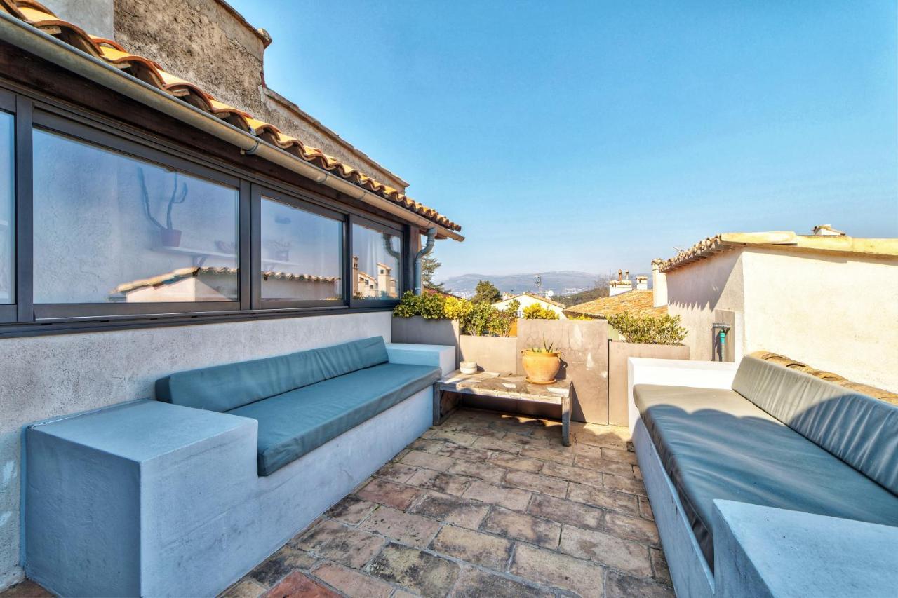 Townhouse Mougins In The Old Village, Fantastic View, Sea And Mountains Экстерьер фото